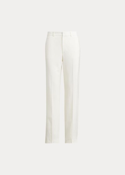 Pantalones Polo Ralph Lauren Mujer Creme - Satin Straight-Leg - ZMIDN9201